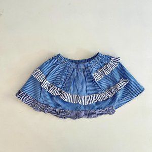 Great Condition J-Crew Crewcuts Blue & White Striped Skirt Girls 3T